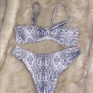 Snakeskin Knot Front Top